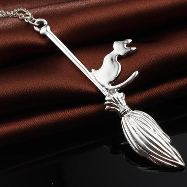 Flying Witch Cat Necklace-Your Soul Place